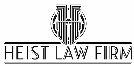 A black and white image of the first law firm logo.